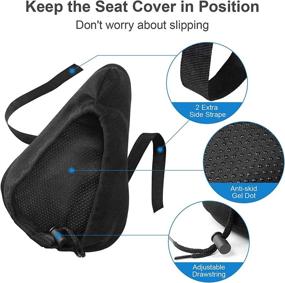 img 2 attached to 🚲 Suleto Gel Bike Seat Cover: Upgraded Thicken Cushion for Women and Men - Super Soft, Comfortable, and Waterproof - Ideal for Exercise, Spin, Cruiser, and Mountain Bikes