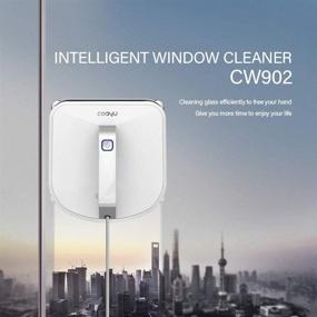 img 3 attached to COAYU CW902 Window Cleaning Robot: Effortless Cleaning for Horizontal Windows, Sliding Glass Doors, Marble Bathroom Floors & Walls, and Kitchen Floors with Remote Control