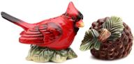 🐦 cosmos evergreen holiday cardinal salt & pepper shakers: adding festive flair to your table logo