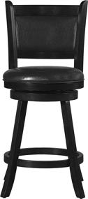 img 4 attached to 🪑 Hillsdale Dennery Swivel Counter Stool in Sleek Black Finish: Stunning Addition to Any Bar or Kitchen