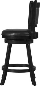 img 2 attached to 🪑 Hillsdale Dennery Swivel Counter Stool in Sleek Black Finish: Stunning Addition to Any Bar or Kitchen