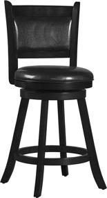 img 3 attached to 🪑 Hillsdale Dennery Swivel Counter Stool in Sleek Black Finish: Stunning Addition to Any Bar or Kitchen