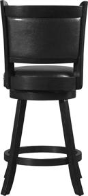 img 1 attached to 🪑 Hillsdale Dennery Swivel Counter Stool in Sleek Black Finish: Stunning Addition to Any Bar or Kitchen