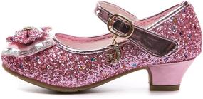 img 3 attached to Glitter Princess Girls' Wedding Bridesmaids Flats: Je Gou Shoes Exuding Charm and Elegance