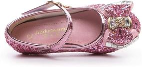 img 1 attached to Glitter Princess Girls' Wedding Bridesmaids Flats: Je Gou Shoes Exuding Charm and Elegance