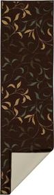 img 2 attached to Premium Quality Ottomanson Ottohome Rugs, Chocolate Leaves Pattern - 2 ft 7 in x 10 ft 0 in