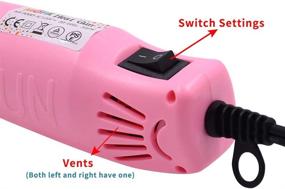 img 1 attached to 🔥 Mofa Resin Heat Gun: Powerful 300W Hot Air Gun for Crafting, Acrylic Paint Drying & Multi-Purpose Electric Heating - 6.6ft Cable - Pink