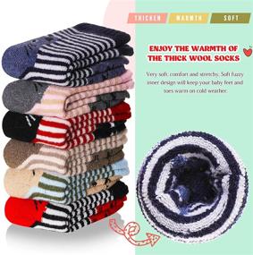 img 2 attached to 🧦 Premium Winter Wool Animal Crew Socks for Kids - 6 Pairs, Boys and Girls