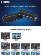 🔌 revesun hdmi 2x1 multi-viewer with picture-in-picture (pip) - 2 input 1 output quad switcher for 1080p hdmi 1.3a with hdcp 1.2 logo