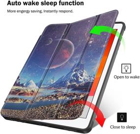 img 1 attached to 📱 PIXIU iPad 6th/5th Generation Cases: Protective Folio with Pencil Holder & Wake/Sleep Feature - Compatible with iPad 9.7 inch/iPad Air 2/iPad Air (T31)