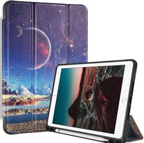 img 3 attached to 📱 PIXIU iPad 6th/5th Generation Cases: Protective Folio with Pencil Holder & Wake/Sleep Feature - Compatible with iPad 9.7 inch/iPad Air 2/iPad Air (T31)