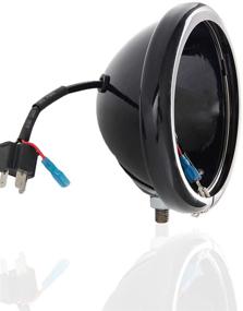 img 1 attached to 🌟 Enhance Your Harley Davidson FXWG Chopper with a 5.75 Inch Black Led Headlight Housing Bucket