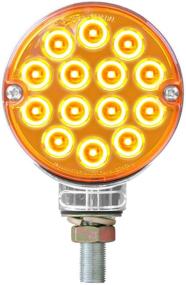 img 1 attached to 🚦 GG Grand General 75190 3" Pearl Double Faced 14 LED Light in Amber/Red