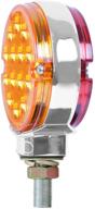 🚦 gg grand general 75190 3" pearl double faced 14 led light in amber/red logo