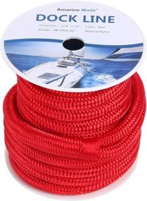 img 2 attached to Amarine Made Double Braided Nylon Dock Lines 9500 Lbs Breaking Strength (L:50 Ft Sports & Fitness