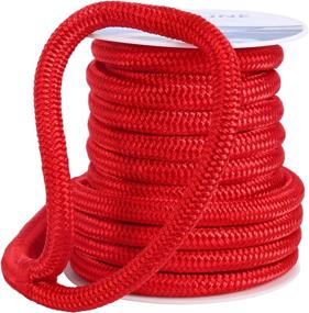 img 1 attached to Amarine Made Double Braided Nylon Dock Lines 9500 Lbs Breaking Strength (L:50 Ft Sports & Fitness