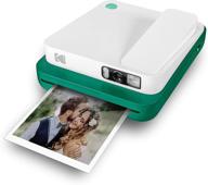 kodak smile classic digital instant camera: 3.5 x 4.25 zink photo paper, bluetooth, 16mp pictures (green) - ultimate photography companion logo