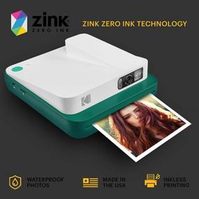 img 1 attached to KODAK Smile Classic Digital Instant Camera: 3.5 x 4.25 Zink Photo Paper, Bluetooth, 16MP Pictures (Green) - Ultimate Photography Companion