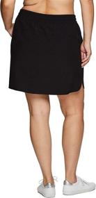 img 2 attached to 🏃 RBX Active Plus Size Stretch Woven Athletic Skort with Built-in Bike Short and Convenient Pockets