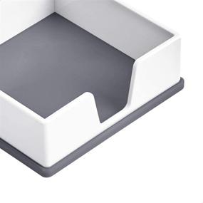 img 2 attached to Premium Amazon Basics Sticky Note Holder in Sleek Grey and White Design