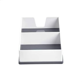 img 3 attached to Premium Amazon Basics Sticky Note Holder in Sleek Grey and White Design