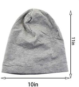 img 3 attached to 🌙 Cotton Satin Lined Sleep Cap Hat for Women, Soft Hair Sleeping Cap Beanie for Night Sleep