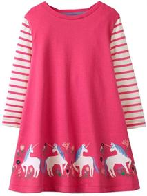 img 4 attached to Warm & Stylish VIKITA Little Sleeve Winter Dresses for Girls