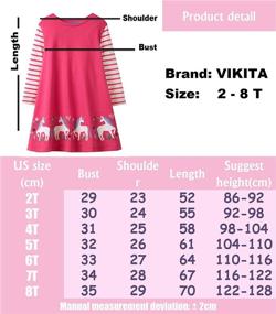 img 3 attached to Warm & Stylish VIKITA Little Sleeve Winter Dresses for Girls