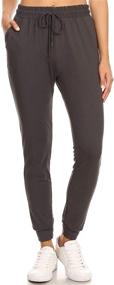 img 1 attached to 👖 Premium Women's Soft Fleece Jogger Pants with Drawstring, Pockets, and Warmth