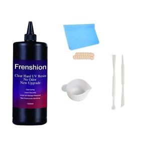 img 4 attached to 🔥 Ultimate UV Resin Tool Kit: 1KG Upgrade Clear Hard Epoxy Resin with No Shrinkage and Odorless Formula, Fast Curing! Includes 5 Types of Silicone Resin Tools - Cups, Sticks, Mat, and Finger Cots. Perfect for Jewelry Making, Casting, and Coating!