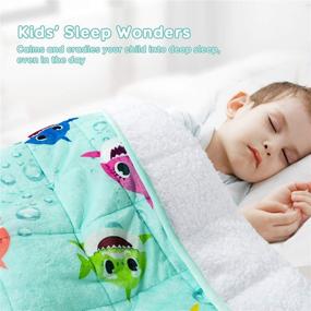 img 3 attached to 🦈 Sivio Kids Sherpa Fleece Weighted Blanket, 3lbs Shark, Ultra Soft and Cozy Heavy Blanket, Ideal for Calming and Sleep, Fall and Winter Sherpa Flannel Weighted Blanket for Child, 36x48 Inch, Enhanced SEO