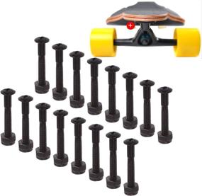 img 3 attached to 🛹 Skateboard Longboard Hardware Screws Mounting Bolts Set - Cosmos Pack of 16 Pcs