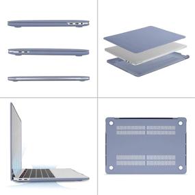 img 1 attached to 💜 MOSISO MacBook Pro 13 inch Case 2016-2020: Lavender Gray Hard Shell + Keyboard Cover + Wipe Cloth