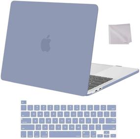 img 4 attached to 💜 MOSISO MacBook Pro 13 inch Case 2016-2020: Lavender Gray Hard Shell + Keyboard Cover + Wipe Cloth