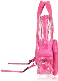 img 2 attached to DALIX Small Clear Backpack Purple