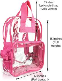 img 1 attached to DALIX Small Clear Backpack Purple