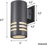 🏡 tengxin outdoor wall sconce: illuminate your porch with stainless steel and toughened glass design, e27 socket, ul listed, 8.7 inch height, finished in black логотип