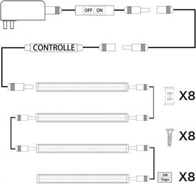 img 1 attached to 💡 AIBOO LED Under Cabinet Lighting Kit: 4 Panels, Dimmable Kitchen Light Bar with Rocker Switch - Warm White, Direct Wire Installation