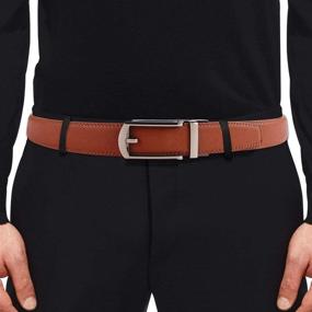 img 2 attached to NPET BZ080 Genuine Leather Ratchet Men's Accessories in Belts