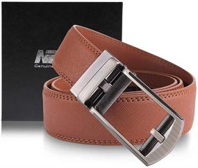 img 1 attached to NPET BZ080 Genuine Leather Ratchet Men's Accessories in Belts