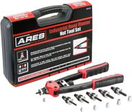 🔩 aries 70418 heavy duty rivet nut setter with multiple mandrel sets and compatibility with aluminum, steel, and stainless steel nuts logo