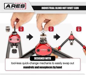 img 3 attached to 🔩 ARIES 70418 Heavy Duty Rivet Nut Setter with Multiple Mandrel Sets and Compatibility with Aluminum, Steel, and Stainless Steel Nuts