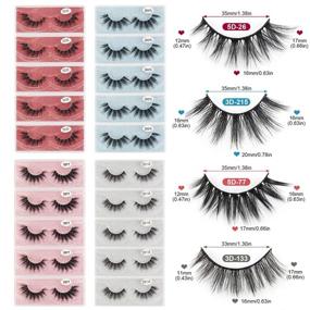 img 3 attached to 👁️ MAGEFY 20 Pairs Eyelashes: Versatile Faux Mink Lashes for Natural to Dramatic Looks, Handmade & Reusable with Glitter Portable Boxes