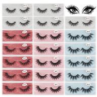 👁️ magefy 20 pairs eyelashes: versatile faux mink lashes for natural to dramatic looks, handmade & reusable with glitter portable boxes logo
