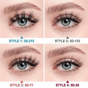 img 2 attached to 👁️ MAGEFY 20 Pairs Eyelashes: Versatile Faux Mink Lashes for Natural to Dramatic Looks, Handmade & Reusable with Glitter Portable Boxes