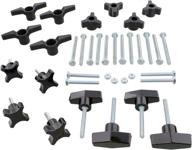 woodworking jig hardware kit - 36 piece woodworking hardware set for jigs and fixtures, including t track accessories logo