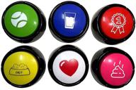 zmomo set of 6 colors, dog buttons & puppy speech training buttons, recordable dog training buzzers. train your dog to press buttons and voice commands easily (battery included) - enhanced seo logo