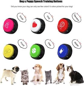 img 2 attached to ZMOMO Set of 6 Colors, Dog Buttons & Puppy Speech Training Buttons, Recordable Dog Training Buzzers. Train Your Dog to Press Buttons and Voice Commands Easily (Battery Included) - Enhanced SEO