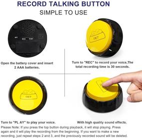 img 1 attached to ZMOMO Set of 6 Colors, Dog Buttons & Puppy Speech Training Buttons, Recordable Dog Training Buzzers. Train Your Dog to Press Buttons and Voice Commands Easily (Battery Included) - Enhanced SEO