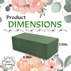 img 3 attached to 🌸 Pack of 6 KIMOBER Wet Floral Foam Bricks - Green Styrofoam Blocks for Flower Arrangement, Wedding, and Party Decoration